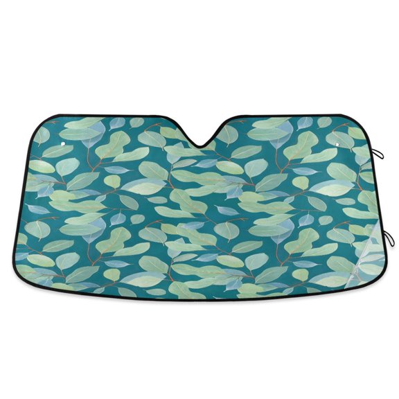 ALAZA Watercolor Leaves Windshield Sun Shade Car Foldable Sun Visor Block UV Rays Protector 53"x23.5"