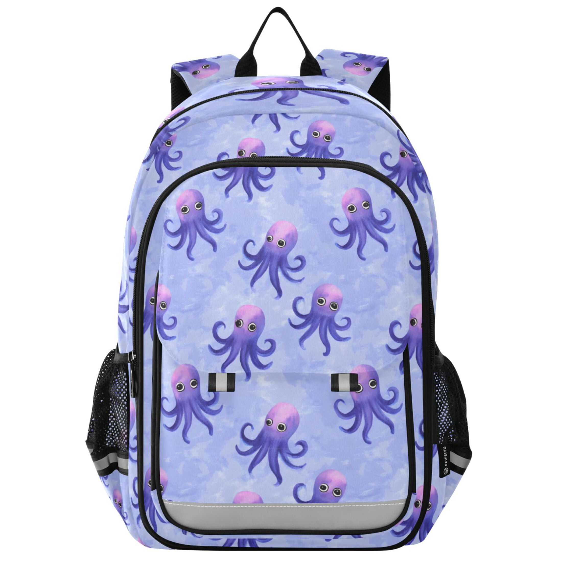 ALAZA Watercolor Octopus Laptop Backpack Purse Travel Bag Casual School Bookbag Rucksack for Women Men