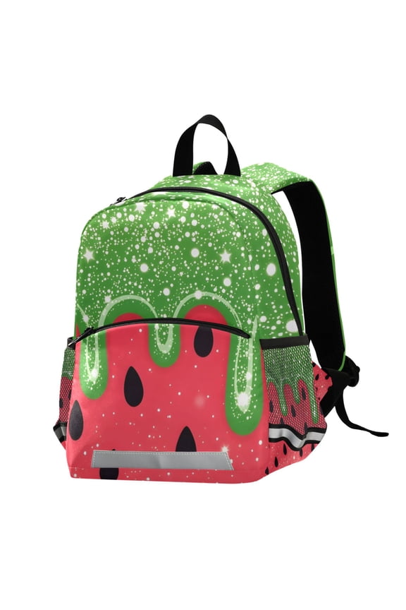 Watermelon Glitter School Backpack Elementary Student Bookbag