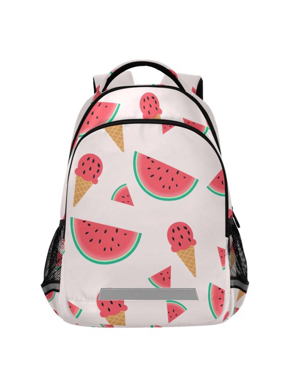 Watermelon Ice Cream Pattern Backpack Elementary School Bags Student Bookbag Travel Rucksack