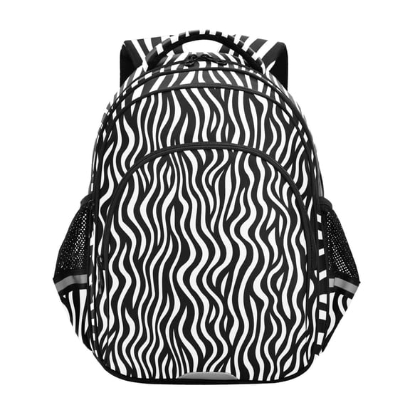ALAZA Wavy Black School Backpack Elementary Bag Bookbag Travel Rucksack