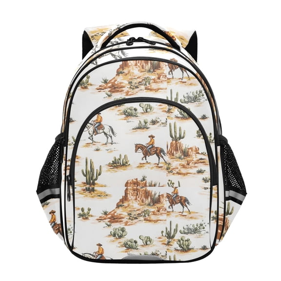 ALAZA Western Cowboy Horses School Backpack Elementary Bag Bookbag Travel Rucksack