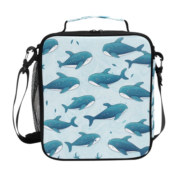 ALAZA Whales Lunch Box Insulated Lunch Bag Reusable Thermal Cooler Tote School Picnic