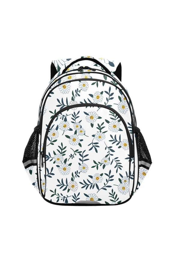 Wild Daisy Flower School Backpack Elementary Bag Bookbag Travel Rucksack