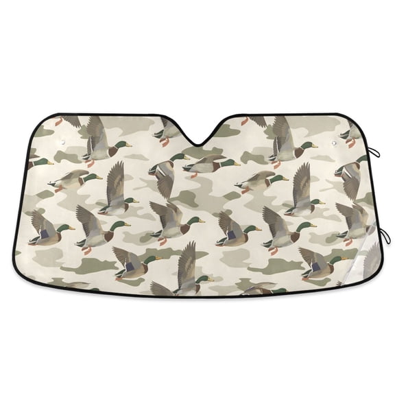 ALAZA Wild Duck Pattern Car Windshield Sun Shade Foldable UV Ray Sunshade Visor Protector 55 x 27.6in