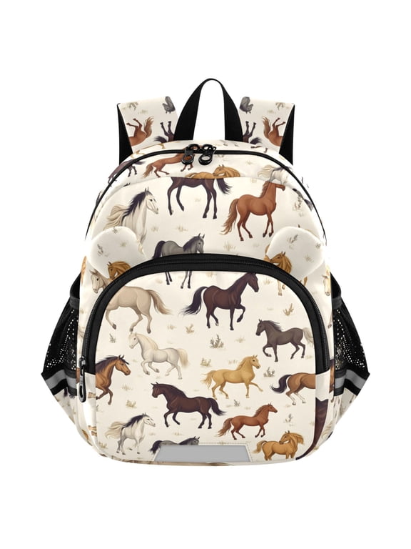Wild Horses Mini Backpack School Bookbag Age 3-7 Small