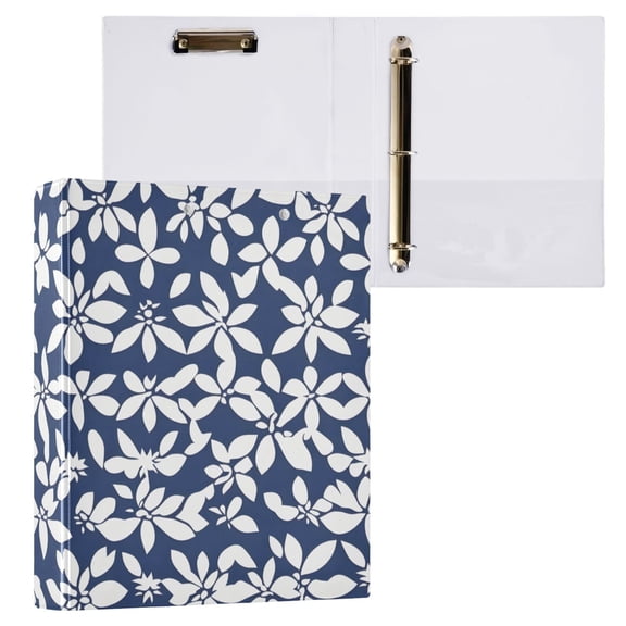 ALAZA Wildflower Floral Hardcover 3 Ring Binder 1.5" Round Rings Interior Pockets Binders Organizer 1 Pack