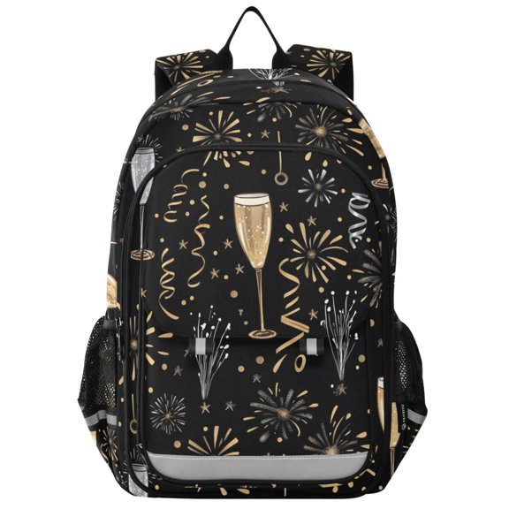 ALAZA Wine Fireworks Laptop Backpack Purse Travel Bag Casual School Bookbag Rucksack for Women Men