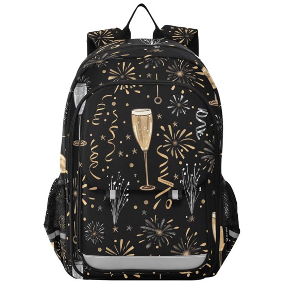 ALAZA Wine Fireworks Laptop Backpack Purse Travel Bag Casual School Bookbag Rucksack for Women Men