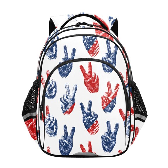 ALAZA Winner Gesture Blue School Backpack Elementary Bag Bookbag Travel Rucksack