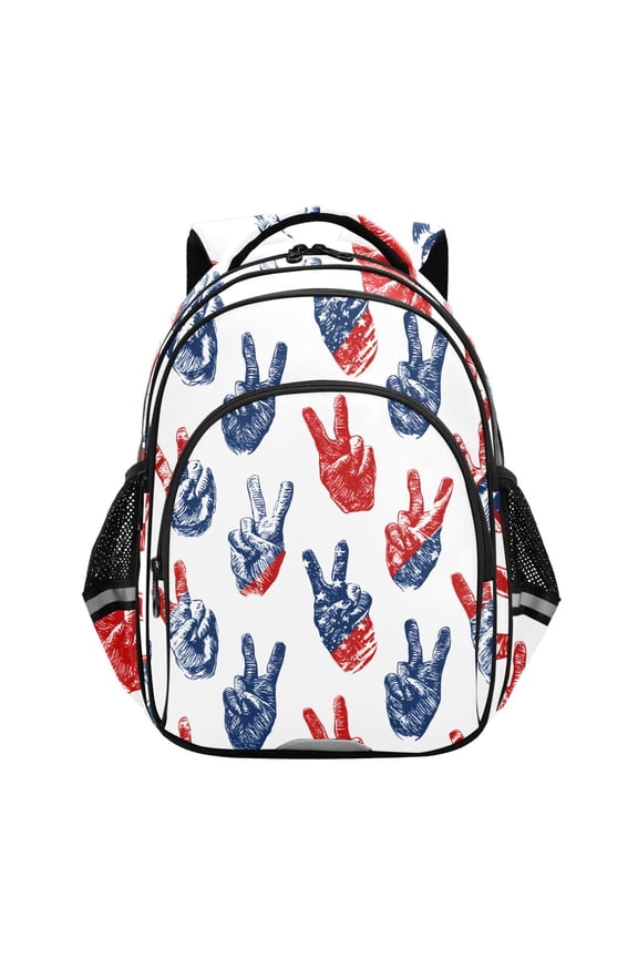 Winner Gesture Blue School Backpack Elementary Bag Bookbag Travel Rucksack