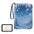 thumbnail image 1 of ALAZA Winter Flowers Trading Card Binder 4 Pocket Cards Collection Album 400 Folder Holder, 1 of 6