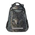 thumbnail image 1 of ALAZA Winter Lone Wolf Backpack Elementary School Bag Bookbag Travel Rucksack, 1 of 7