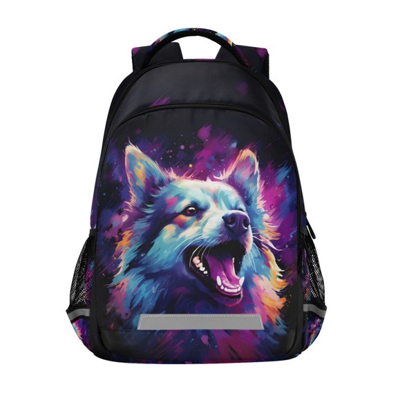 ALAZA Wolf Abstract Cool Backpack Elementary School Bag Bookbag Travel Rucksack