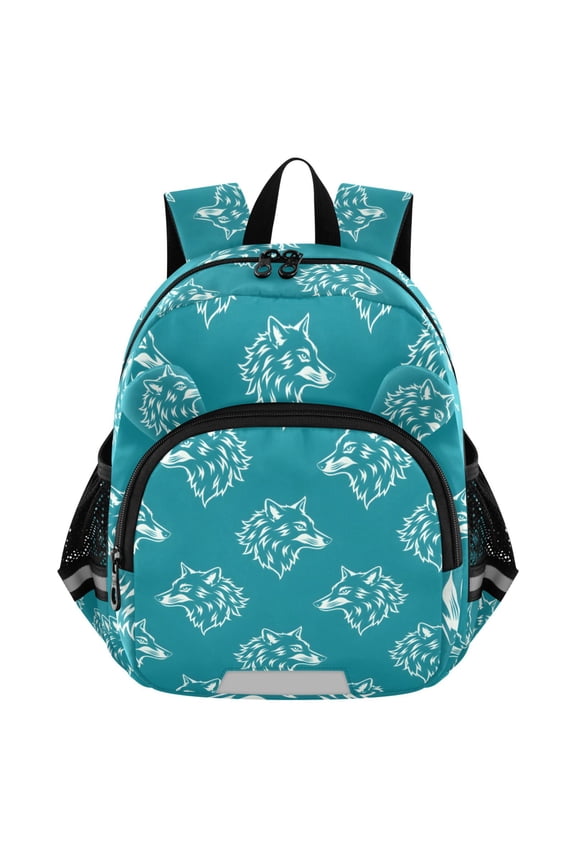 Wolf Artistic Mini Backpack School Bookbag Age 3-7 Small