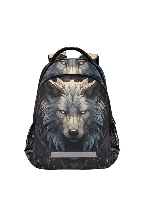 Wolf Bohomia Backpack Elementary School Bag Bookbag Travel Rucksack