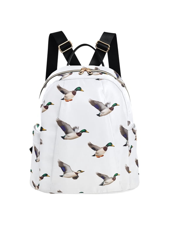 Women Fashion Backpack with Funny Flying Ducks Pattern Rucksack 16L Water Resistant Daypack