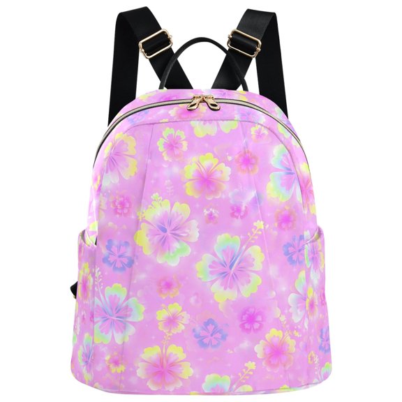 ALAZA Women Fashion Backpack with Hibiscus Flower Hawaiian Pattern Rucksack 16L Water Resistant Daypack
