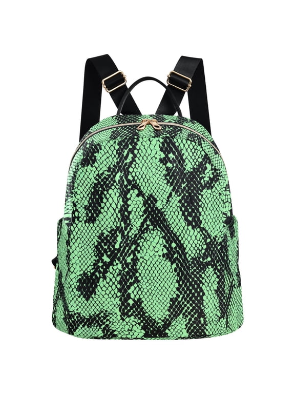 Women Fashion Backpack with Snake Pattern-1 Pattern Rucksack 16L Water Resistant Daypack
