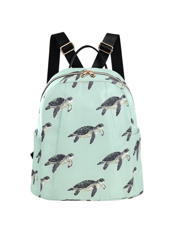 Women Fashion Backpack with Turtles Pattern Rucksack 16L Water Resistant Daypack