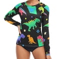 thumbnail image 1 of ALAZA Womens UPF 50+ Rash Guard Dinosaur Long Sleeve UV Protection Sun Shirts Tops XL, 1 of 7