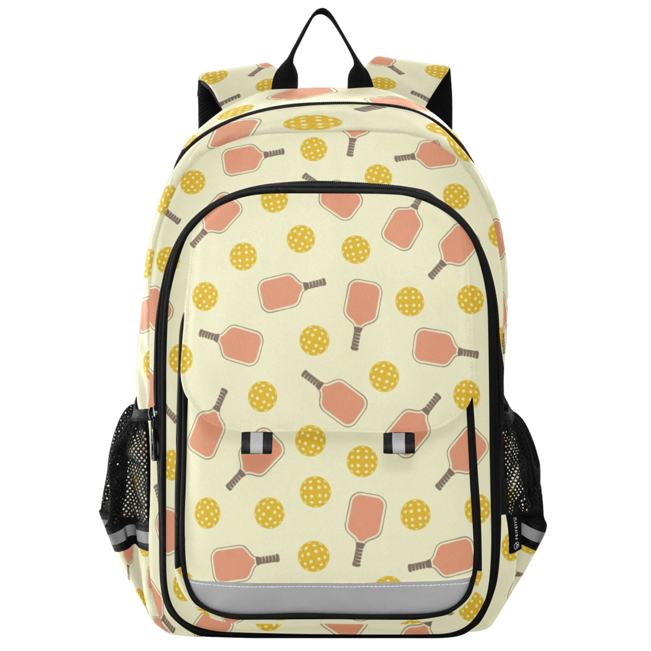 ALAZA Yellow Pickleball Balls Laptop Backpack Purse Travel Bag Casual School Bookbag Rucksack for Women Men