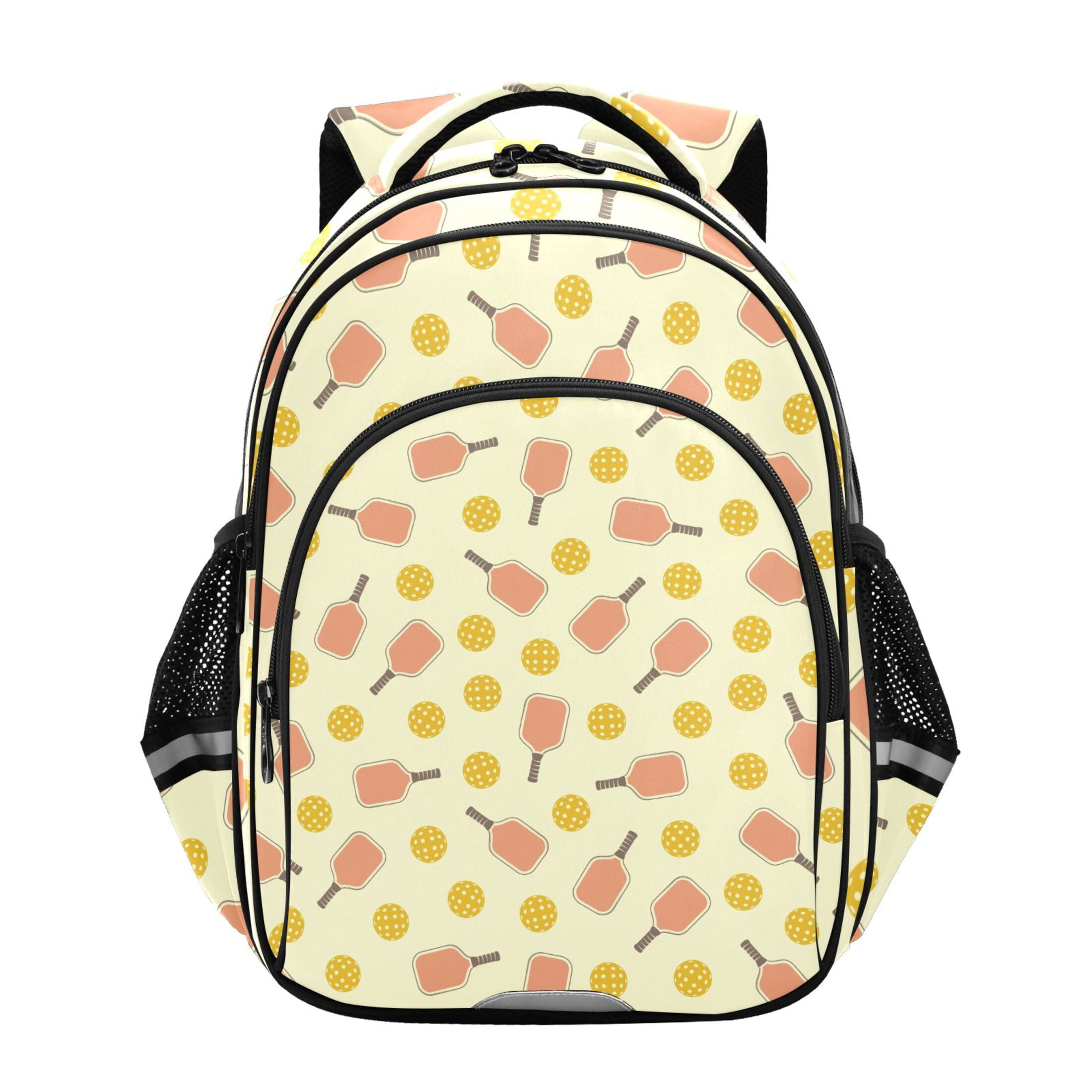 ALAZA Yellow Pickleball Balls School Backpack Elementary Bag Bookbag Travel Rucksack
