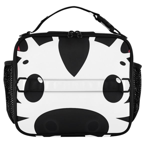 ALAZA Zebra Face Insulated Lunch Box Lunch Bag Cooler Tote with Shoulder Strap