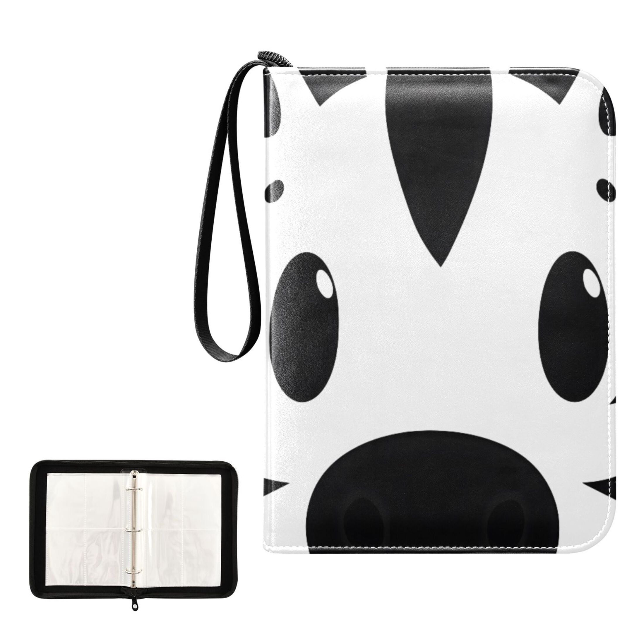 ALAZA Zebra Face Trading Card Binder 4 Pocket Cards Collection Album 400 Folder Holder