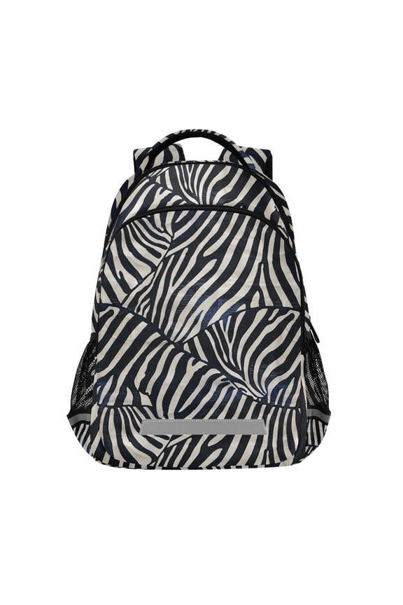 Zebra Pattern Backpack Elementary School Bag Bookbag Travel Rucksack