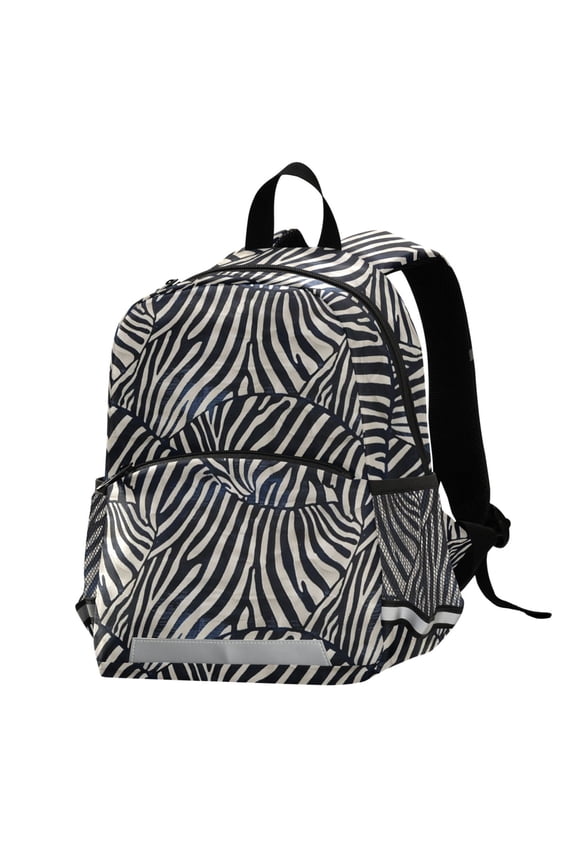 Zebra Pattern School Backpack Elementary Student Bookbag
