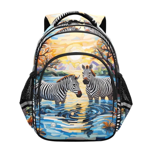 ALAZA Zebras on Water School Backpack Elementary Bag Bookbag Travel Rucksack
