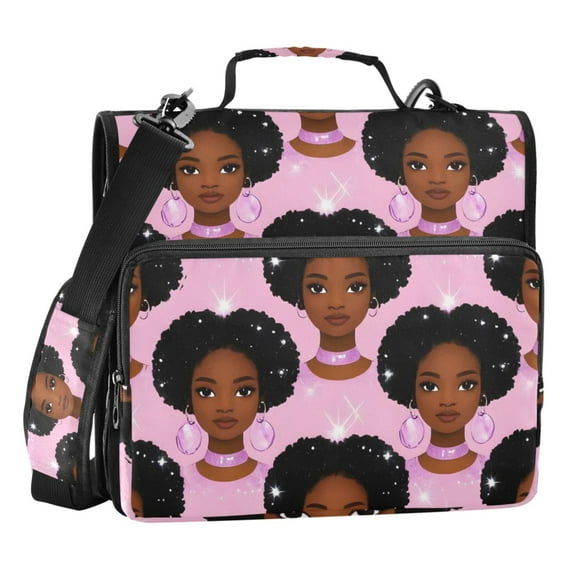 ALAZA Zipper Binder American Pattern 3 Ring Trapper Keeper File Folder Organizer Bag