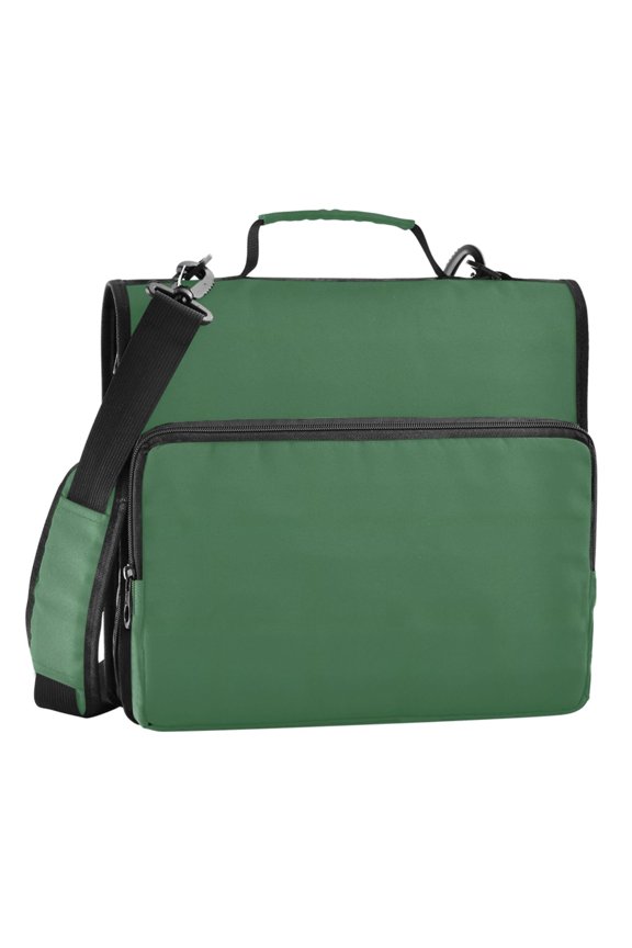 Zipper Binder Army Green 3 Ring Trapper Keeper File Folder Organizer Bag