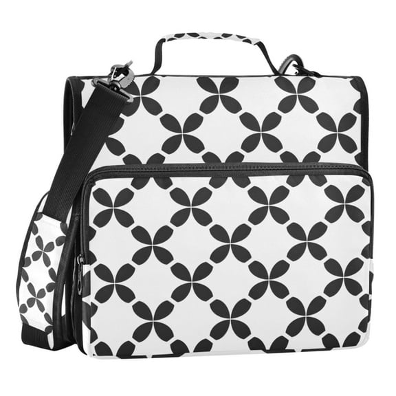 ALAZA Zipper Binder Art Plaid Pattern 3 Ring Trapper Keeper File Folder Organizer Bag
