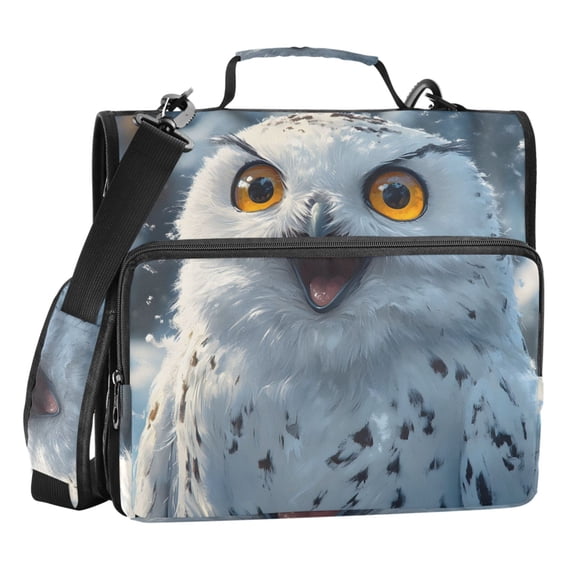 ALAZA Zipper Binder Bag A Cute Owl 3 Ring File Folder Binder Organizer Bag