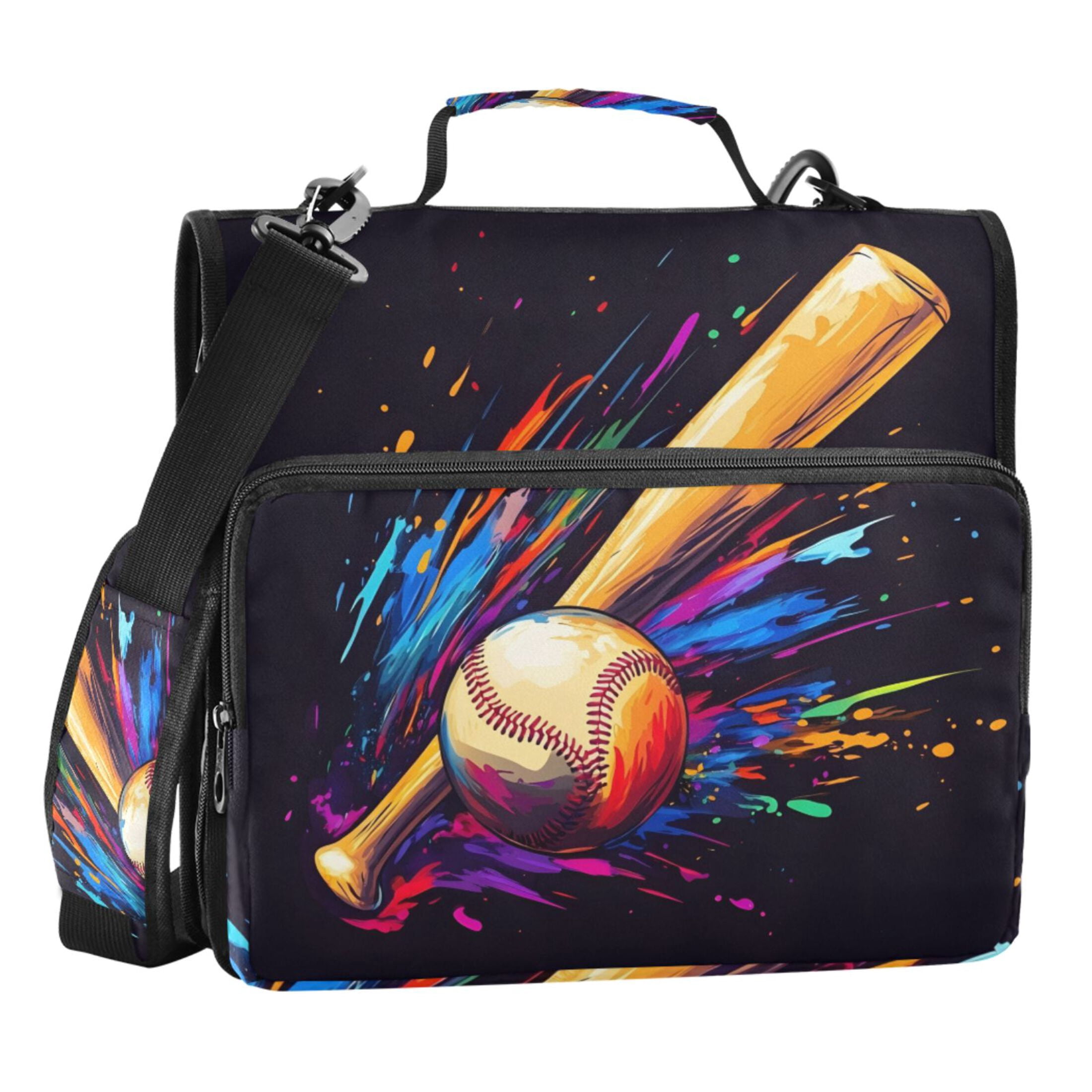 ALAZA Zipper Binder Bag Baseball Bat 3 Ring File Folder Binder ...