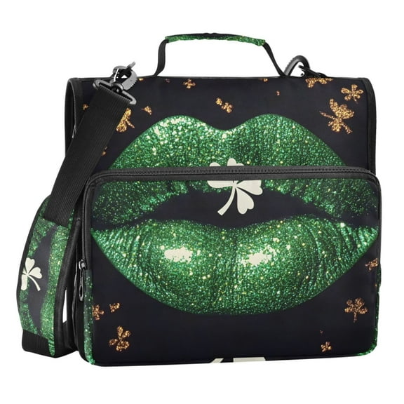 ALAZA Zipper Binder Bag Clover Mouth 3 Ring File Folder Binder Organizer Bag