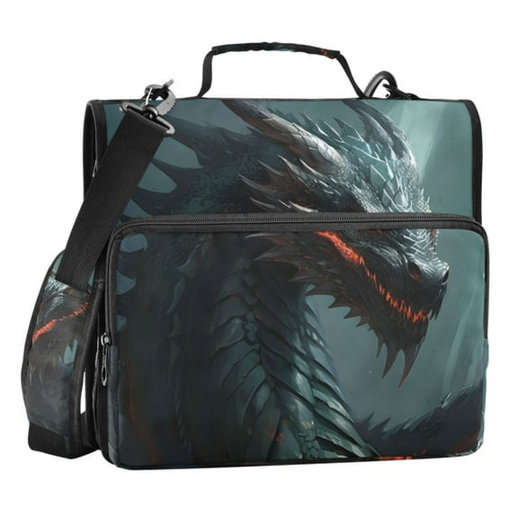 ALAZA Zipper Binder Bag Dragon Cool 3 Ring File Folder Binder Organizer Bag