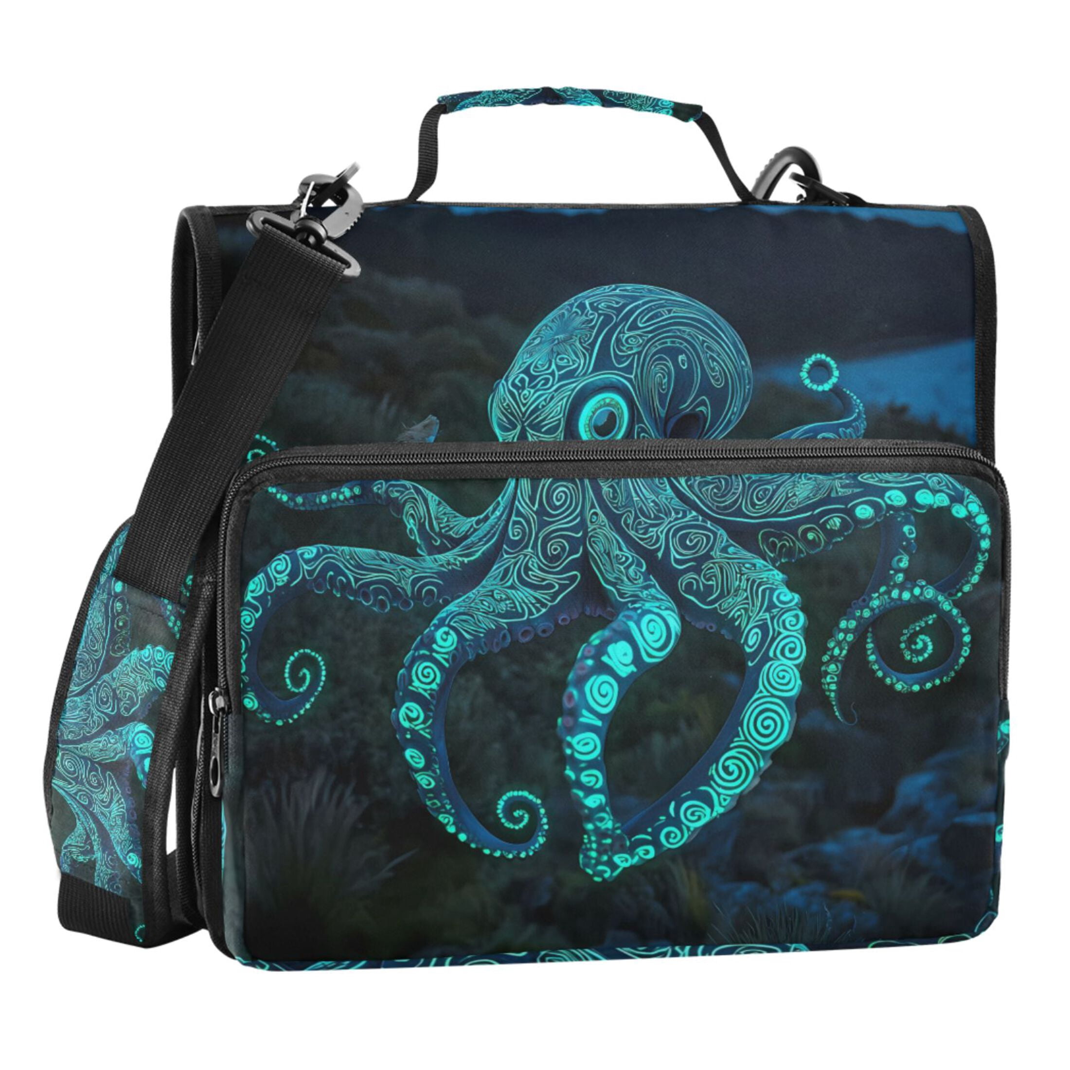 ALAZA Zipper Binder Bag Octopus Texture 3 Ring File Folder Binder Organizer Bag