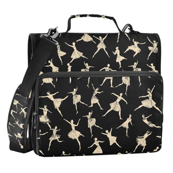 ALAZA Zipper Binder Ballet Dancers 3 Ring Trapper Keeper File Folder Organizer Bag