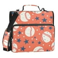 thumbnail image 1 of ALAZA Zipper Binder Baseballs with Stars 3 Ring Trapper Keeper File Folder Organizer Bag, 1 of 8