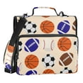 thumbnail image 1 of ALAZA Zipper Binder Basketballs Baseball Football 3 Ring Trapper Keeper File Folder Organizer Bag, 1 of 8