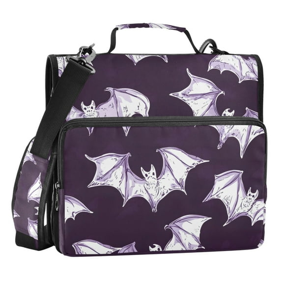 ALAZA Zipper Binder Bats 3 Ring Trapper Keeper File Folder Organizer Bag