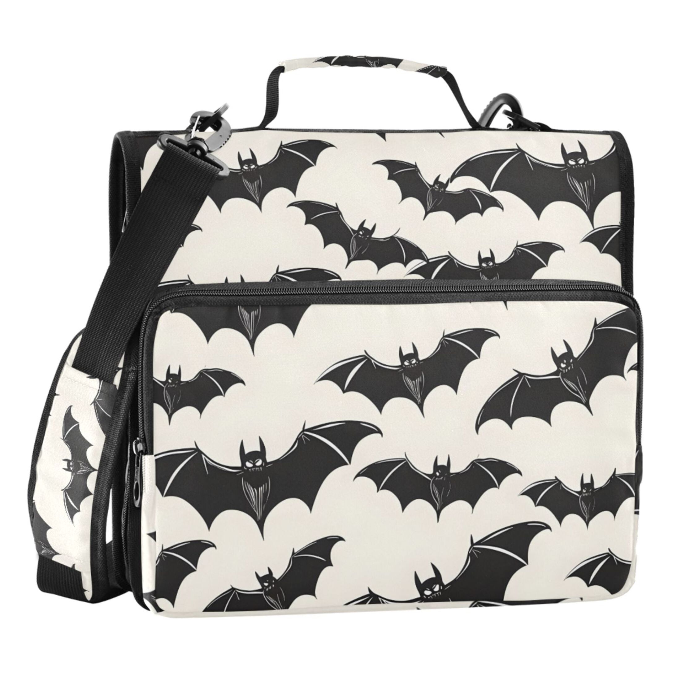 ALAZA Zipper Binder Bats Halloween 3 Ring Trapper Keeper File Folder Organizer Bag
