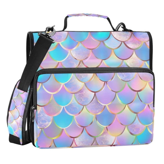 ALAZA Zipper Binder Beautiful Scale 3 Ring Trapper Keeper File Folder Organizer Bag