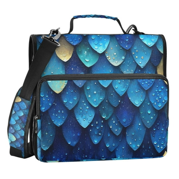 ALAZA Zipper Binder Beautiful Scales 3 Ring Trapper Keeper File Folder Organizer Bag