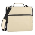 ALAZA Zipper Binder Beige 3 Ring Trapper Keeper File Folder Organizer ...