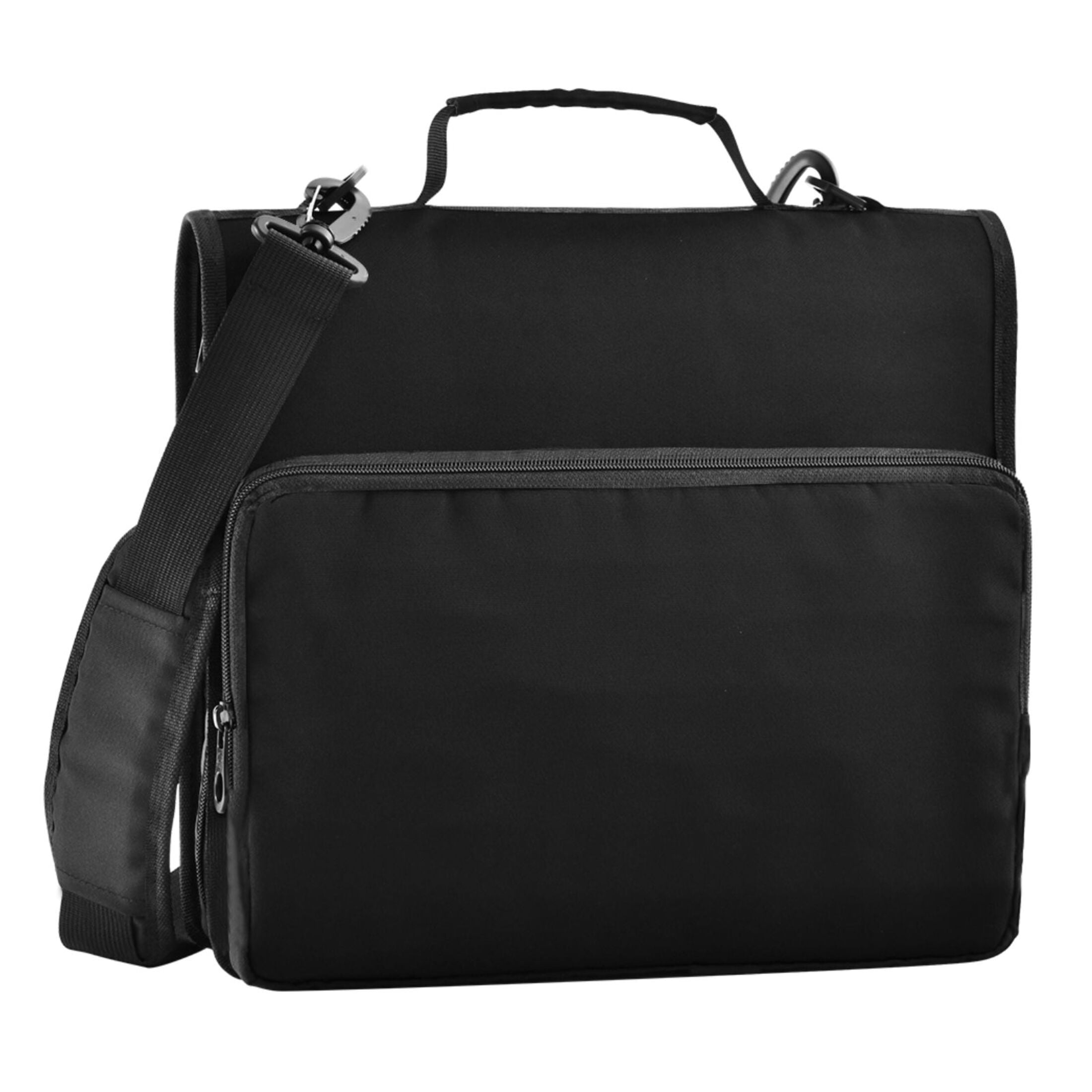 ALAZA Zipper Binder Black 1.5 inch 3 Ring 500 Sheet Capacity File Folder School Organizer