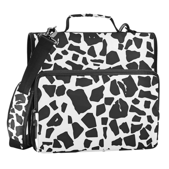 ALAZA Zipper Binder Black Graffiti 3 Ring Trapper Keeper File Folder Organizer Bag